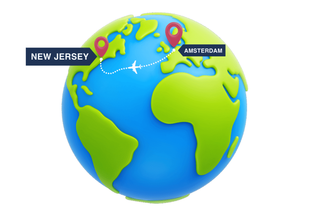 Fly from Amsterdam to New Jersey with your pets